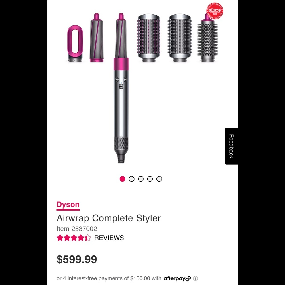 SOLD!!!  Dyson airwrap complete styler- all attachments included